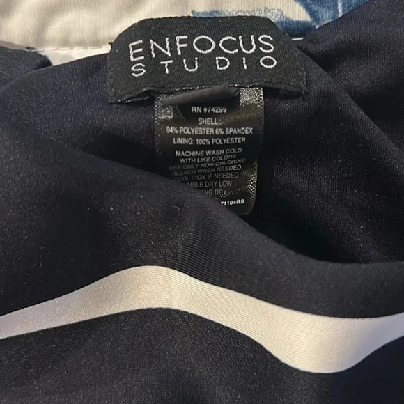 EnFocus Studio Women’s Multi Stripe Stretch Dress Size 8 Business Office Wear - Picture 6 of 7